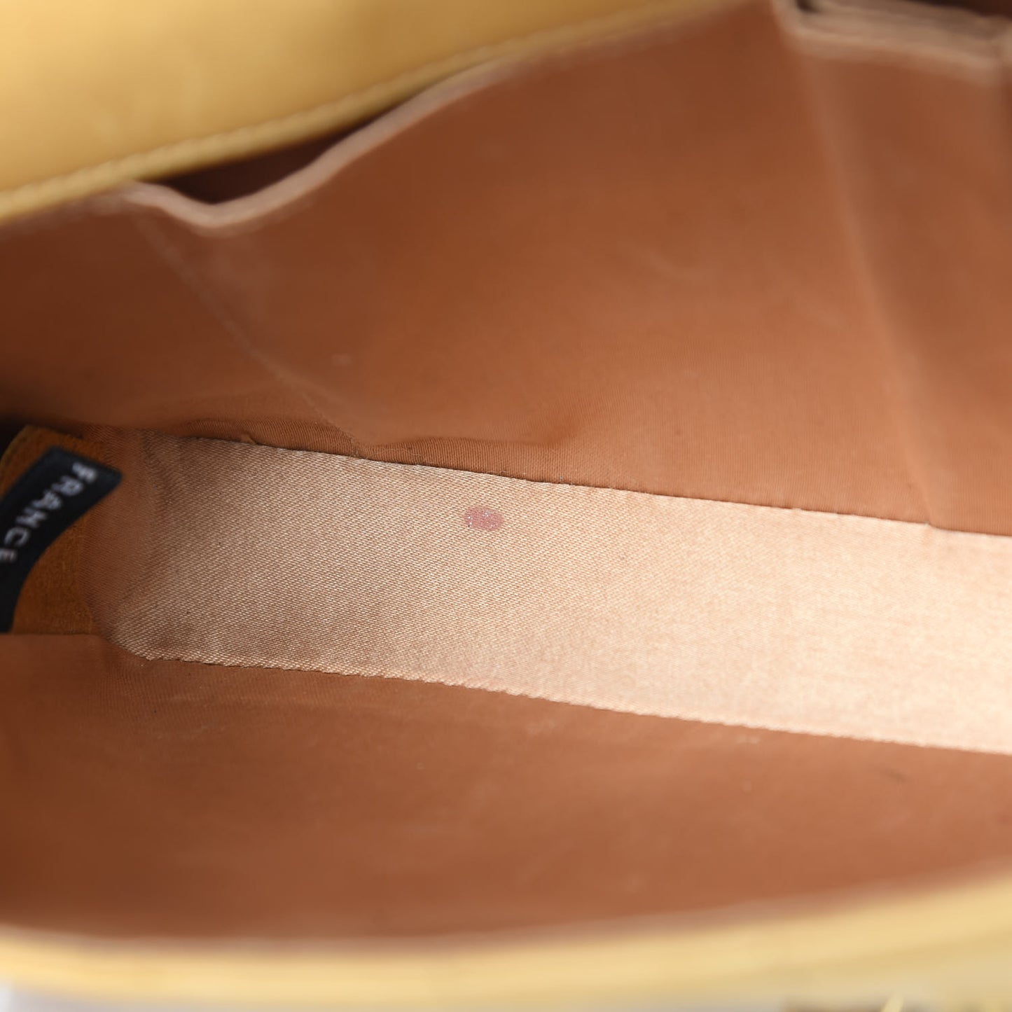 Lambskin East West Chocolate Bar Flap Beige
