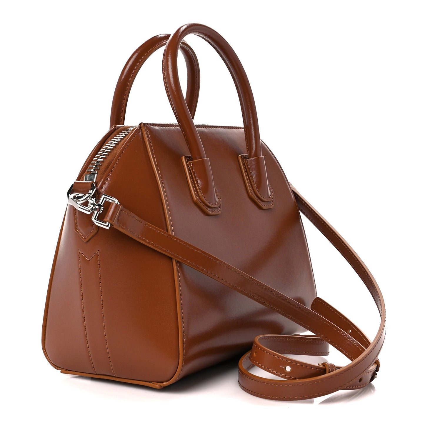 Shiny Lord Calfskin Mini Antigona Tan