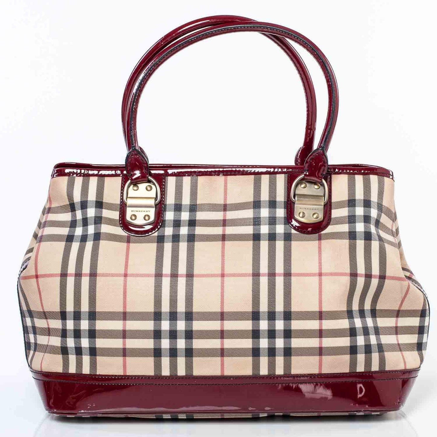 House Check Tote Red