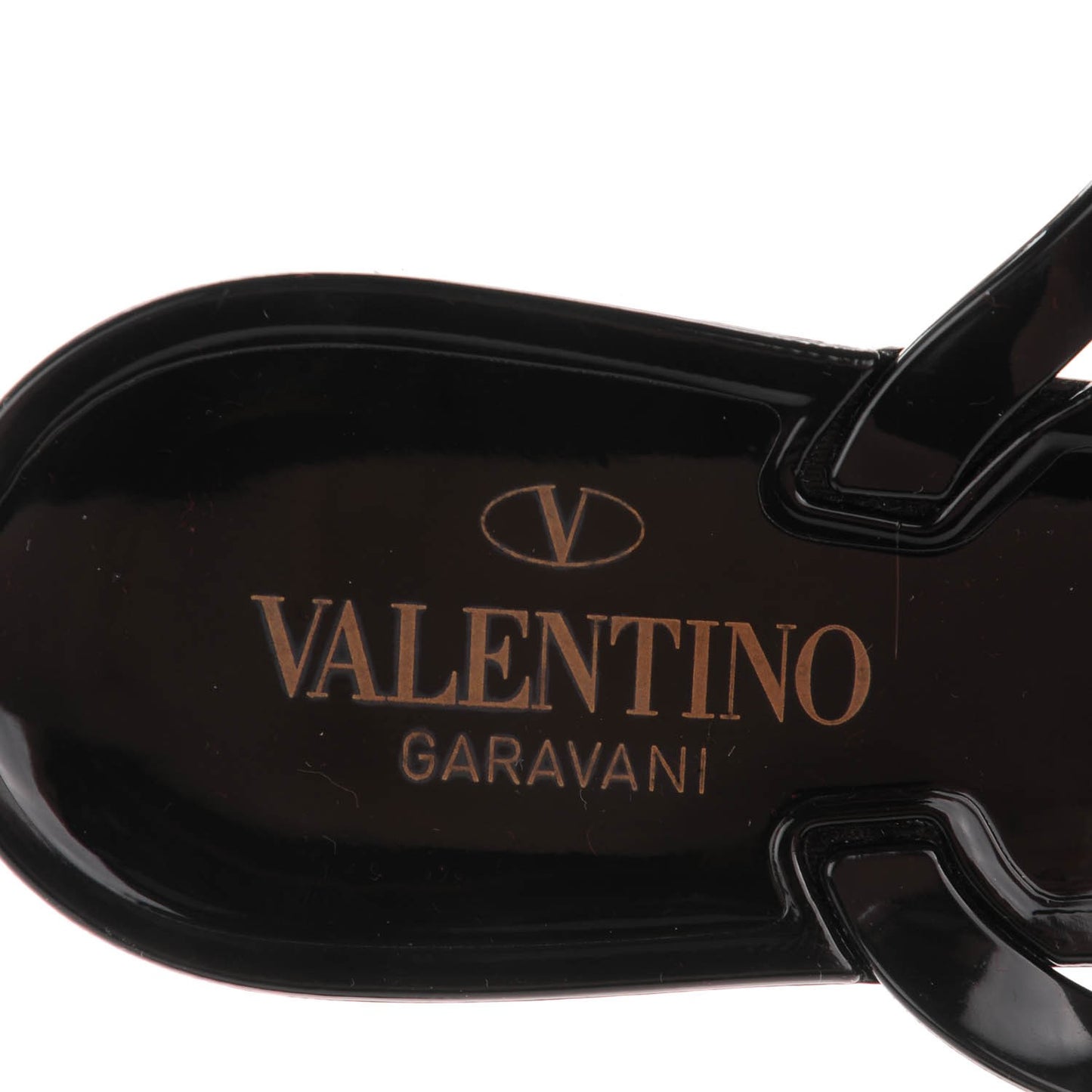 PVC Jellow Bow Thong Sandals 41 Black
