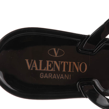 Valentino Garavani PVC Jellow Bow Thong Sandals 41 Black 6 of 7