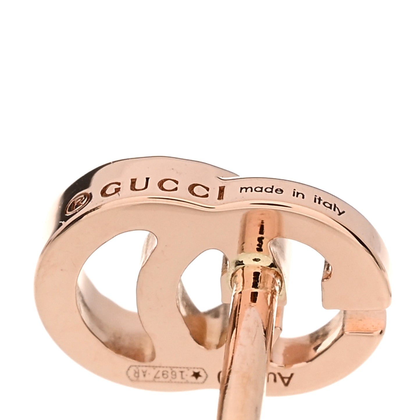 18K Rose Gold Running GG Stud Earrings