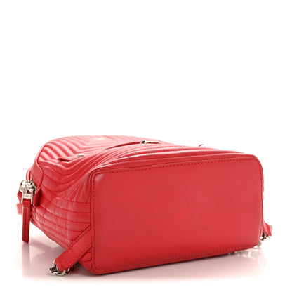 Fendi Shiny Nappa Trapuntata Mini Backpack Papavero 4 of 14
