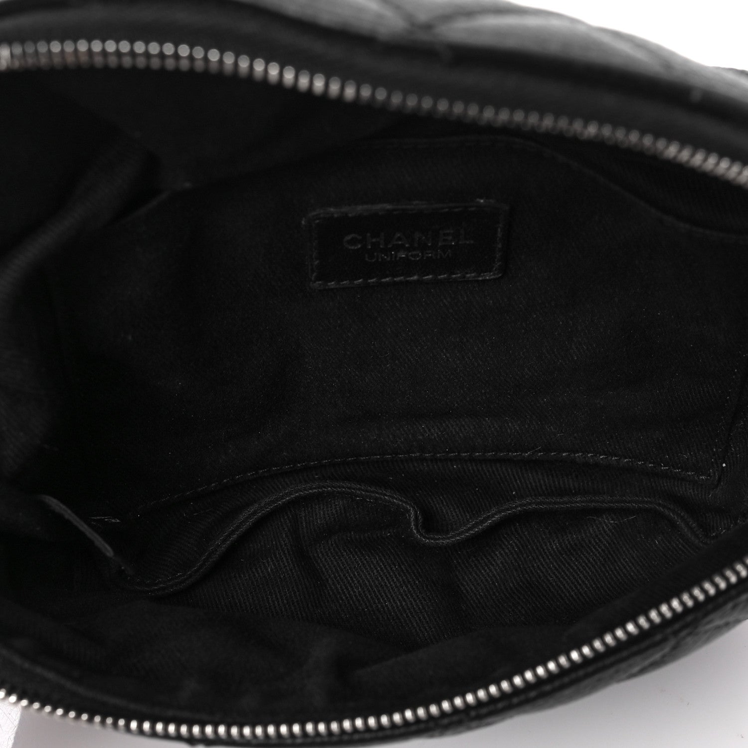 Chanel Grained Calfskin Quilted Waist Belt Bag Black 5 of 8