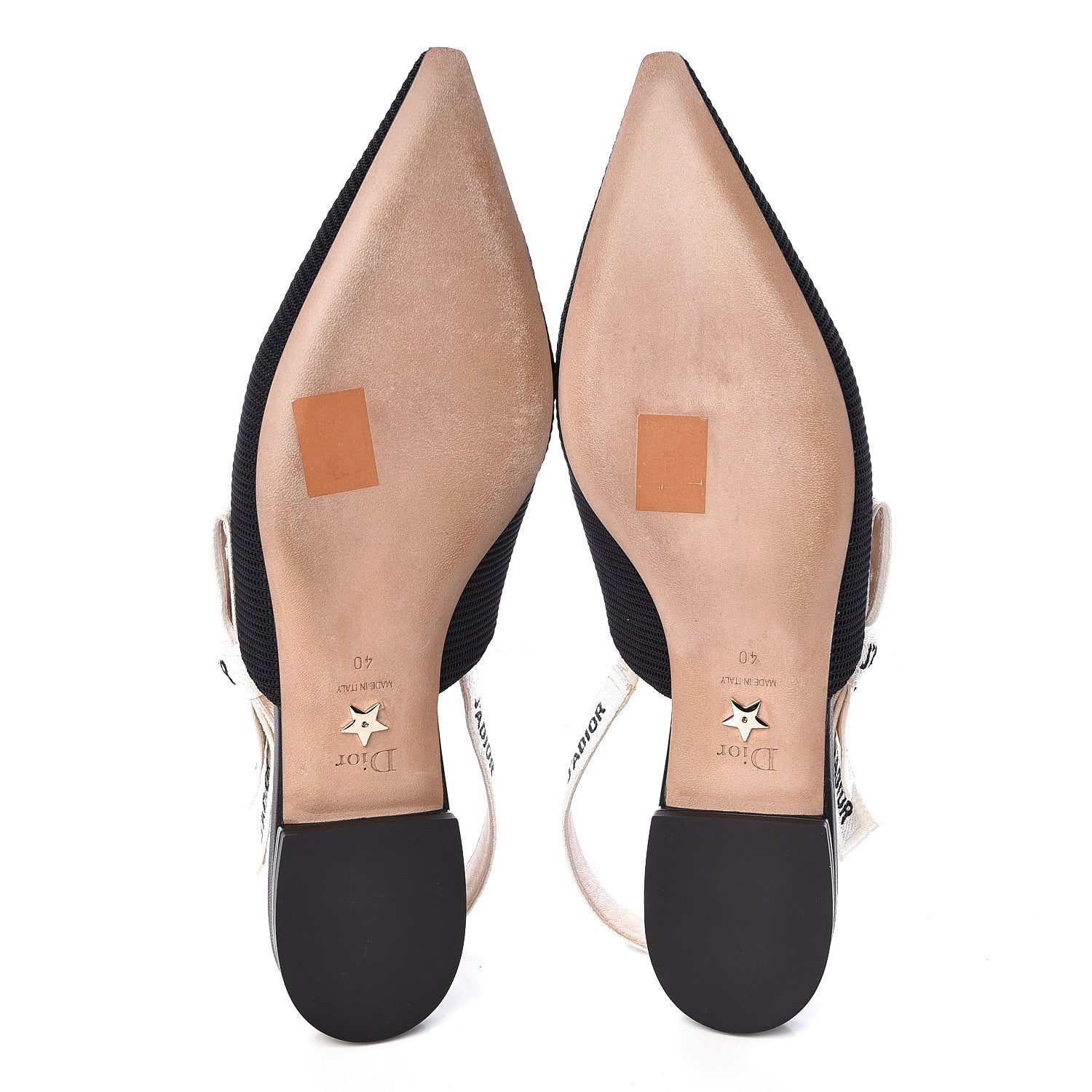 Christian Dior Technical Canvas Ribbon J'Adior Slingback Ballet Flats 40 Black 8 of 9