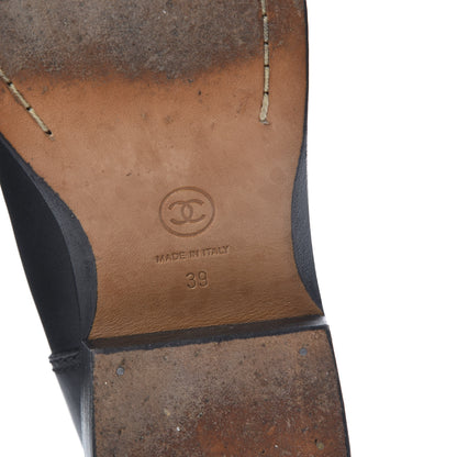 Chanel Calfskin Knee High Boots 39 Black 6 of 16