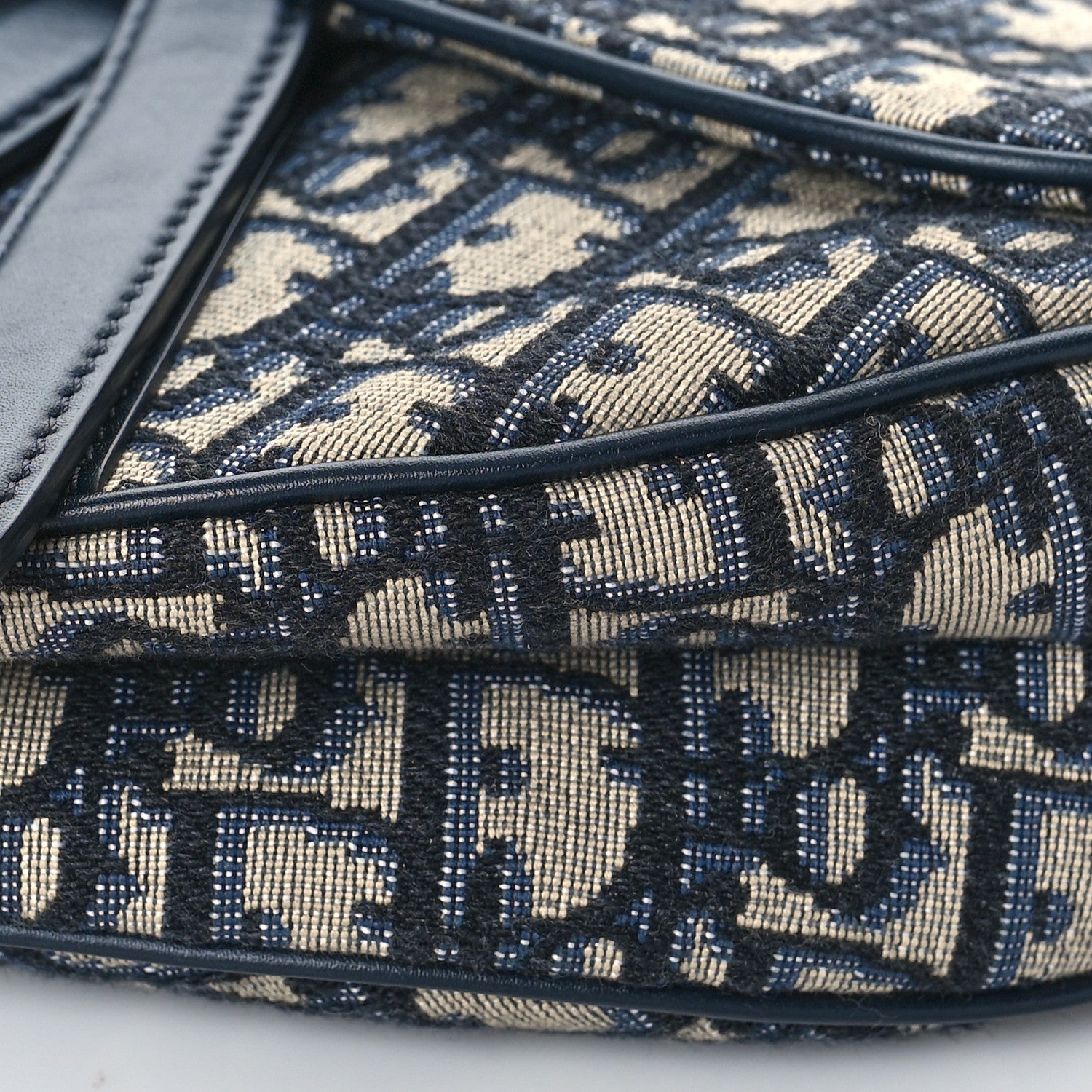 Christian Dior Oblique Saddle Bag Blue 9 of 10