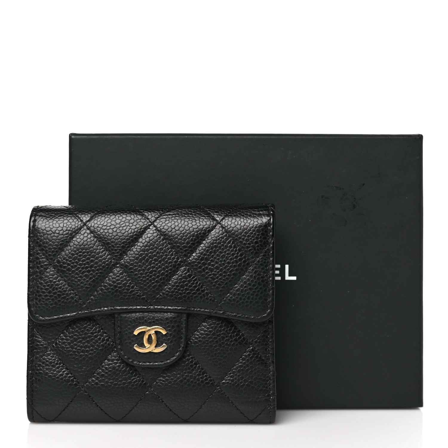 Chanel Caviar Quilted Compact Flap Wallet Black 9 of 9