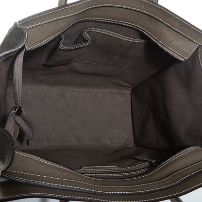 Celine Drummed Calfskin Shoulder Luggage Souris 5 of 10