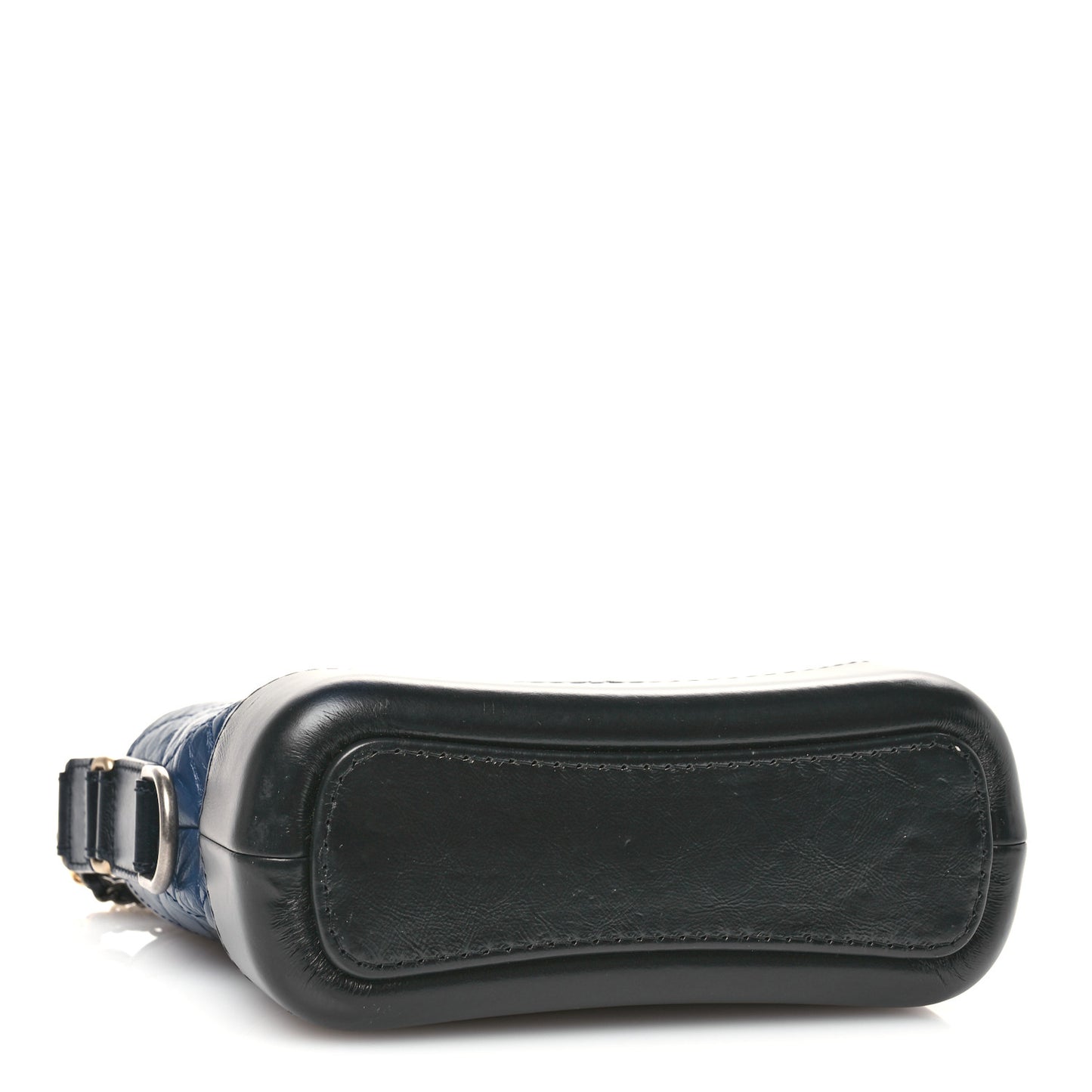 Aged Calfskin Quilted Small Gabrielle Hobo Navy Black