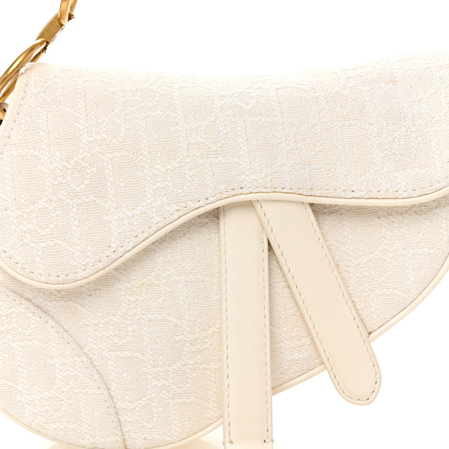 Oblique Mini Saddle Bag White
