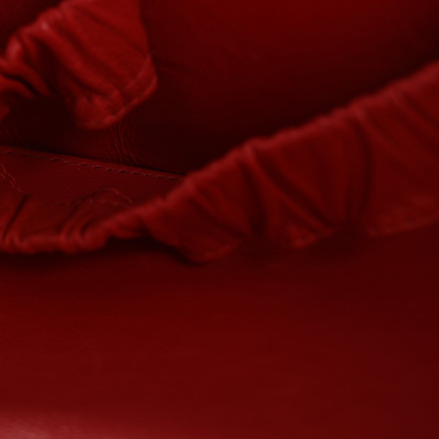 Lambskin Quilted Vanity Case Red