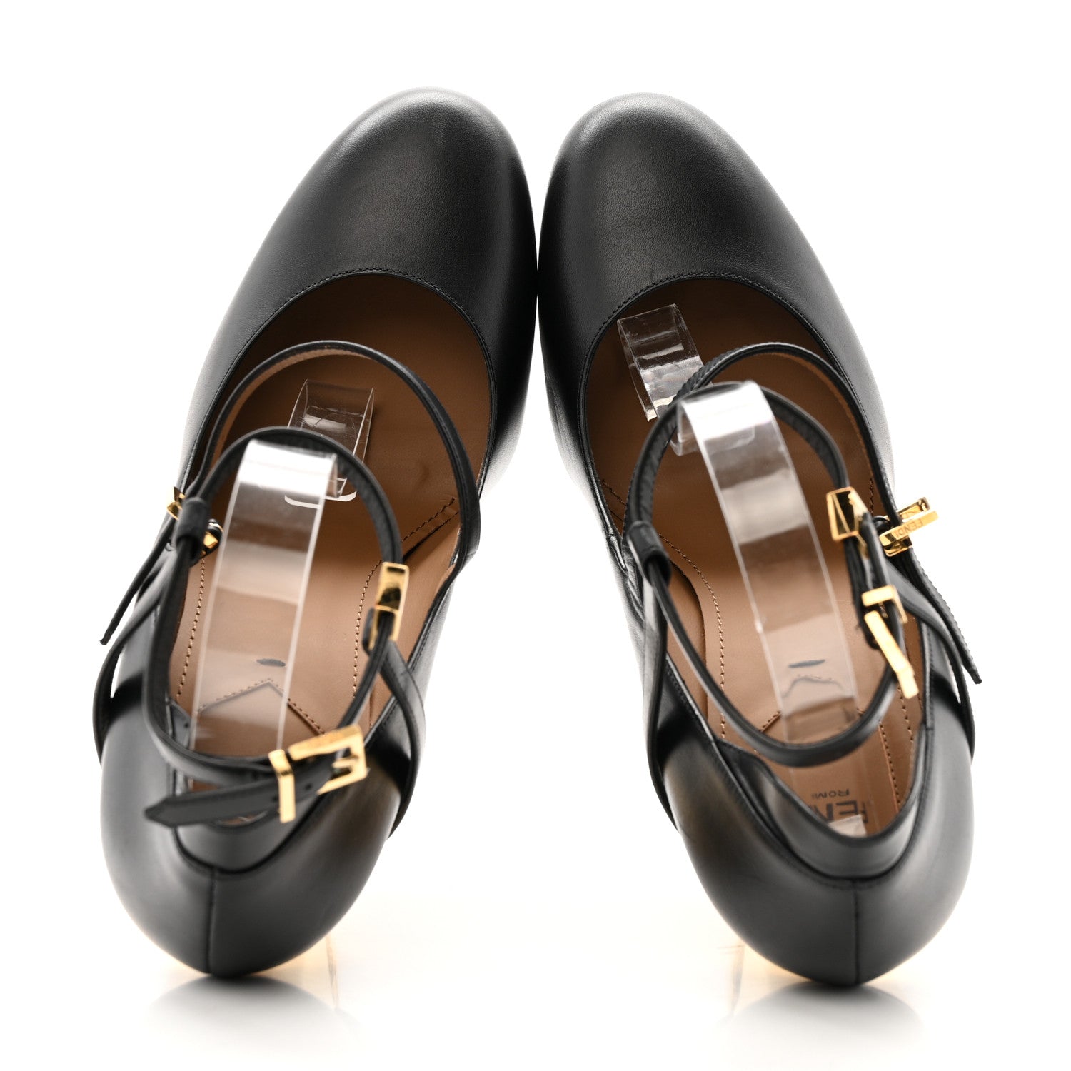 Fendi Vitello Delfina High Heel Pumps 39.5 Black 2 of 10