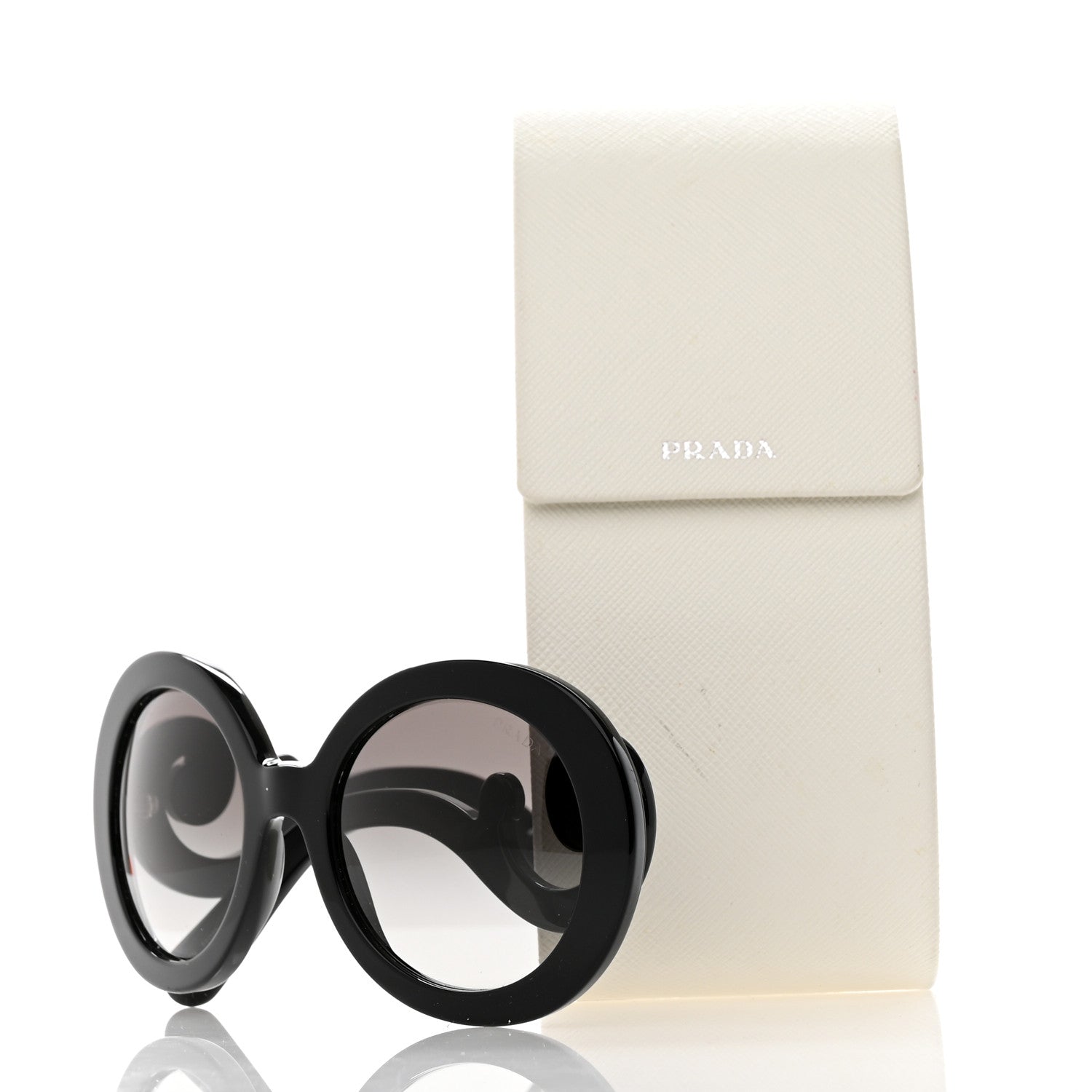 Prada Baroque Sunglasses SPR 27N Black 8 of 8