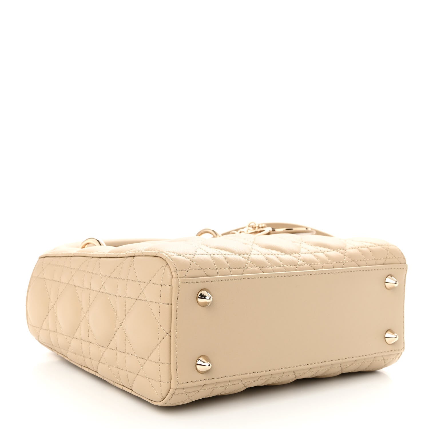 Christian Dior Lambskin Cannage Small My ABCDior Lady Dior Hazelnut 3 of 9