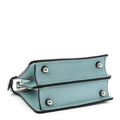 Fendi Cuoio Romano Nappa Intreccio FF Petite Peekaboo I SEE U Satchel Aquifer 4 of 9