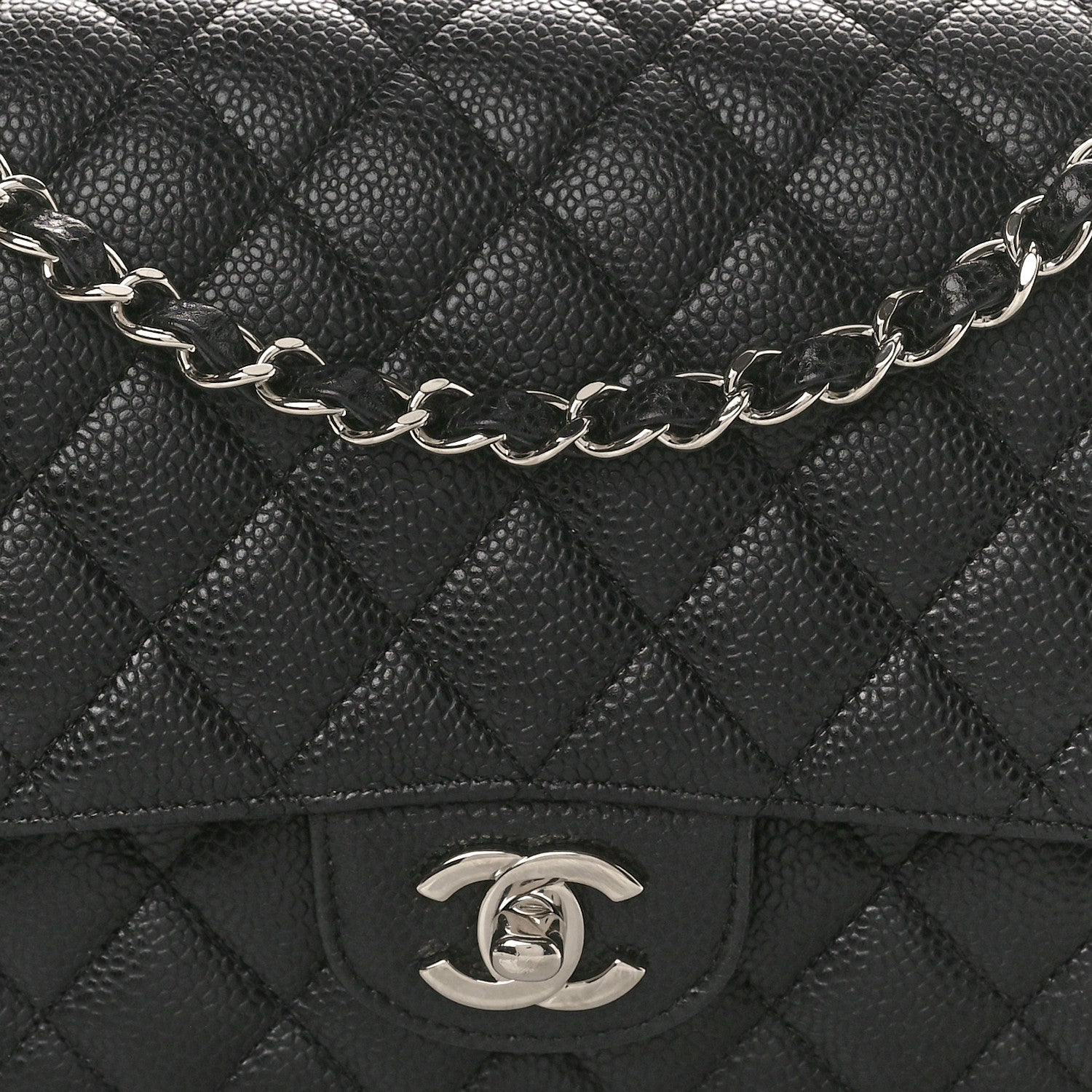 Chanel Caviar Quilted Medium Double Flap Black 8 of 10