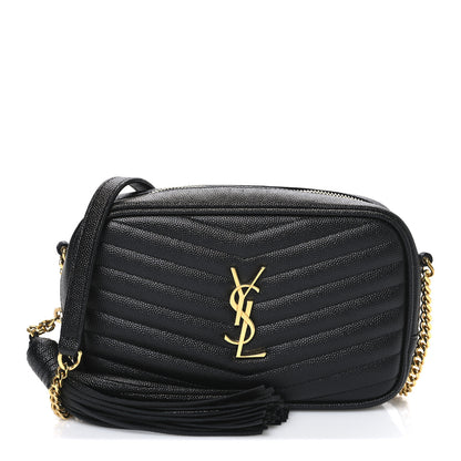 Saint Laurent Grain De Poudre Matelasse Monogram Mini Lou Camera Bag Black 1 of 10