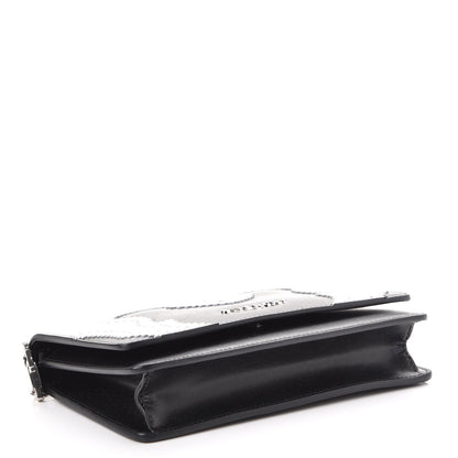 Givenchy Calfskin Brogue Mini Pandora Chain Wallet Black White 4 of 7