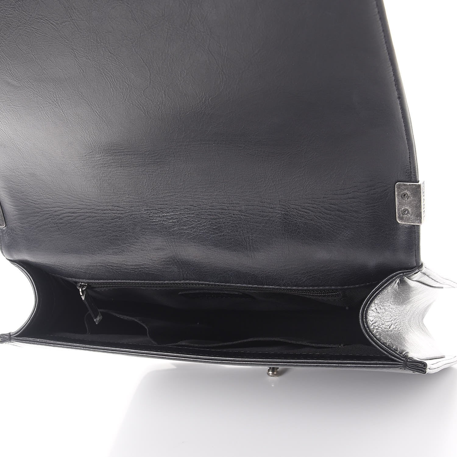 Chanel Calfskin Embossed Stitch Large Boy Flap Black 5 of 8