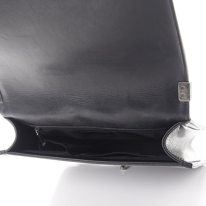 Chanel Calfskin Embossed Stitch Large Boy Flap Black 5 of 8