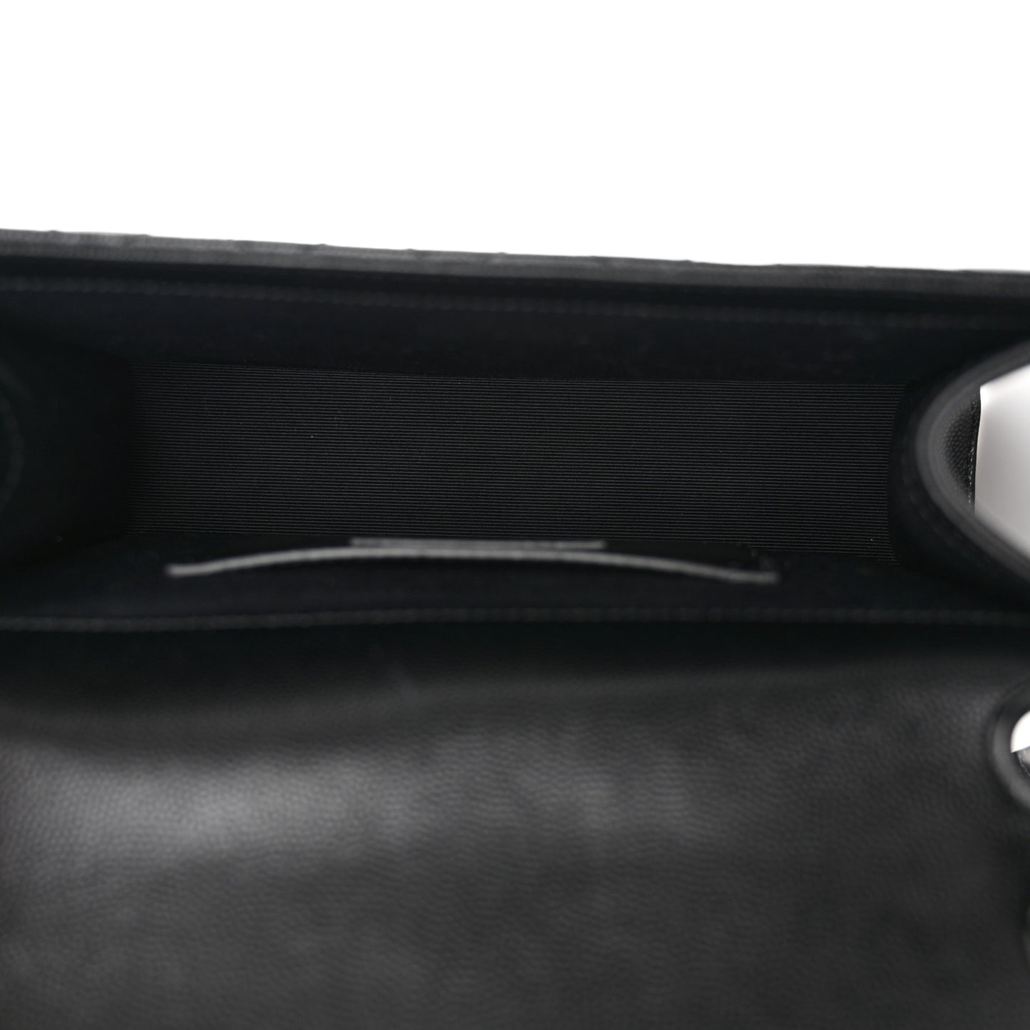 Grain De Poudre Textured Mixed Matelasse Triquilt Medium Monogram Monochrome Satchel Black