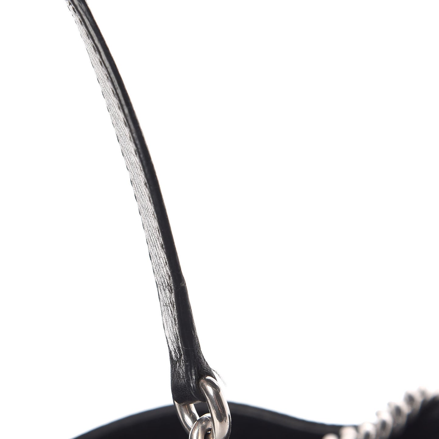 Pebbled Calfskin Studded Medium Soho Chain Shoulder Bag Black