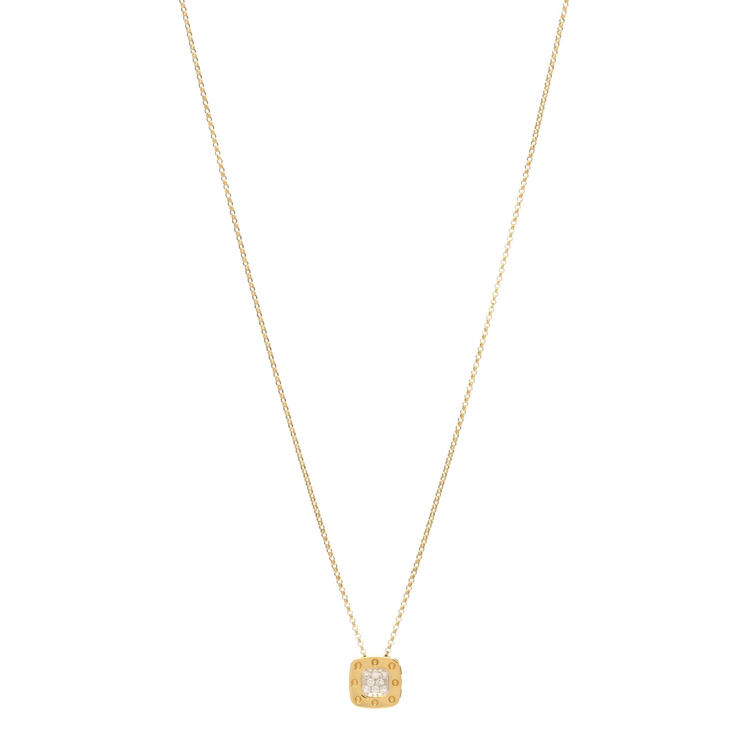 Roberto Coin 18K Yellow Gold Diamond Pois Mois Pendant Necklace 1 of 3