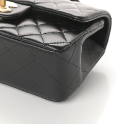 Chanel Lambskin Quilted Mini Top Handle Rectangular Flap Black 9 of 9