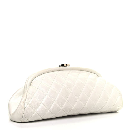 Chanel Caviar Quilted Timeless Clutch White 3 of 7