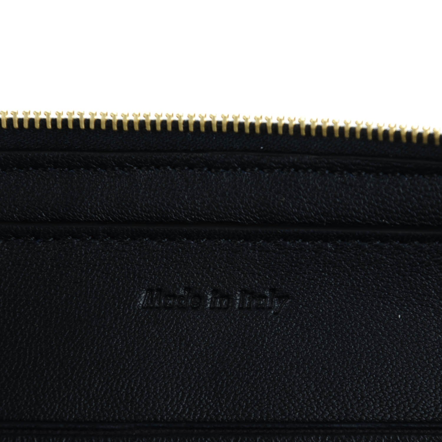 Celine Cotton Canvas Lambskin Striped Solo Clutch Pouch Navy Blue 6 of 8