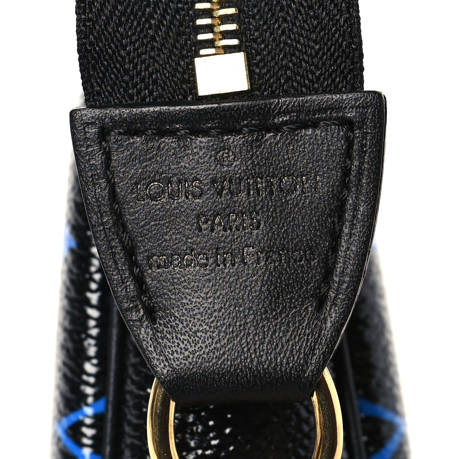 Louis Vuitton Colored Monogram Mini Pochette Accessories Blue Black 6 of 9