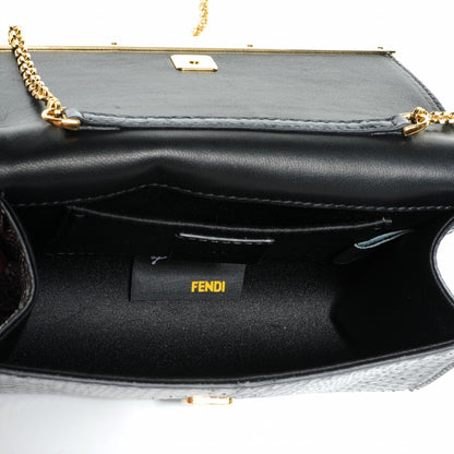 Fendi Python Mini Rush Clutch Black 7 of 10