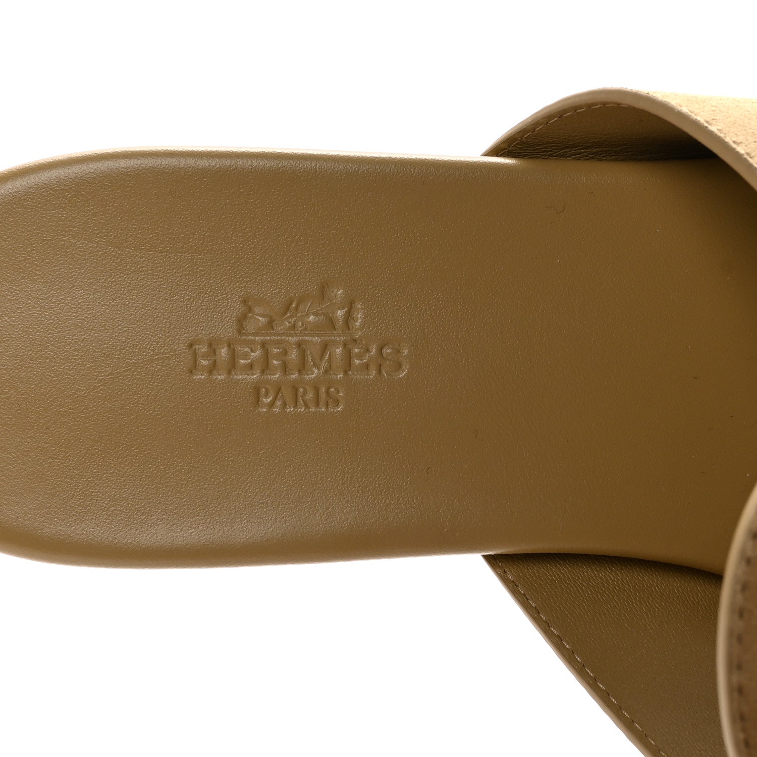Hermes Suede Goatskin Womens Mage Sandals 38.5 Beige Albatre 8 of 9