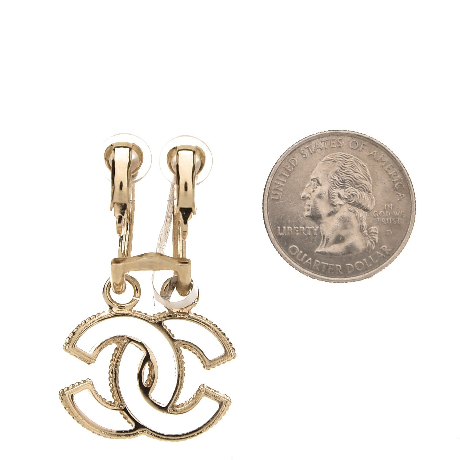 Chanel CC Single Clip On Earring Gold 2 of 8