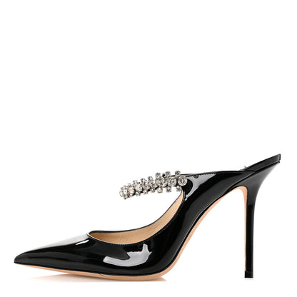 Jimmy Choo Patent Crystal Bing 100 Pumps 39.5 Black 1 of 8