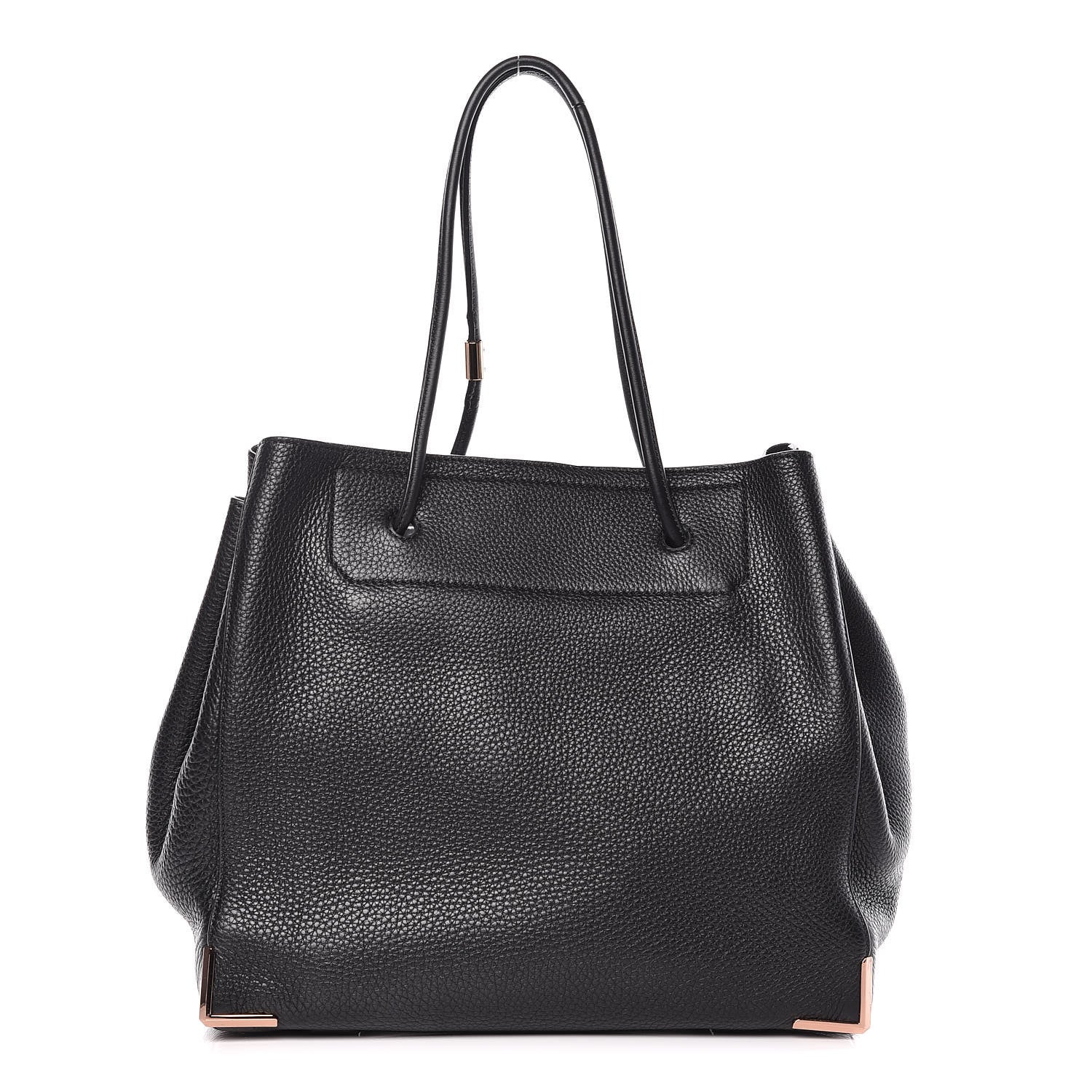 Alexander Wang Pebbled Calfskin Large Prisma Skeletal Tote Black Rose Gold Hardware 1 of 13