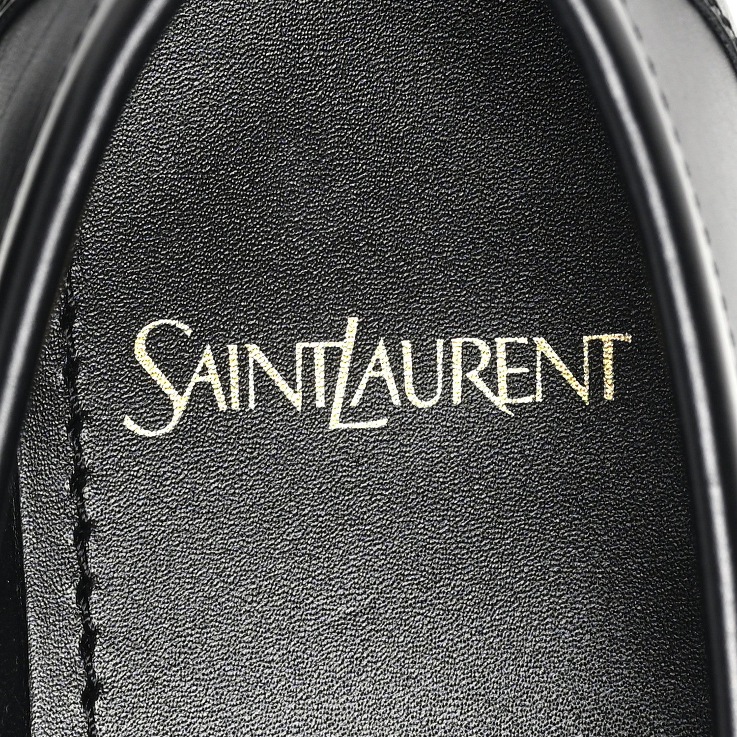 Saint Laurent Calfskin Womens Laurent Penny Loafers 37.5 Black 8 of 10