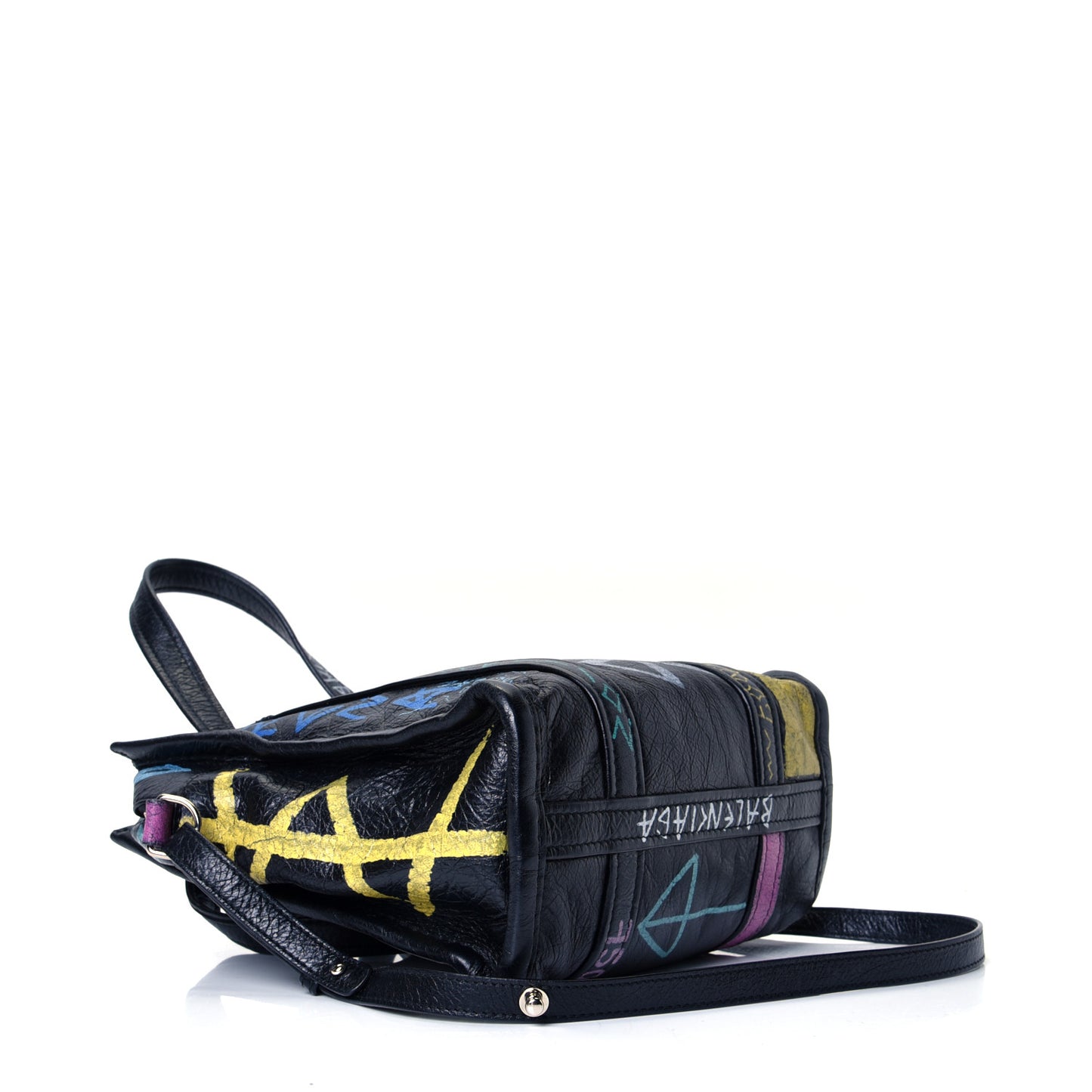Agneau Arena Graffiti All Over XS Bazar Shopper Tote Black Multicolor