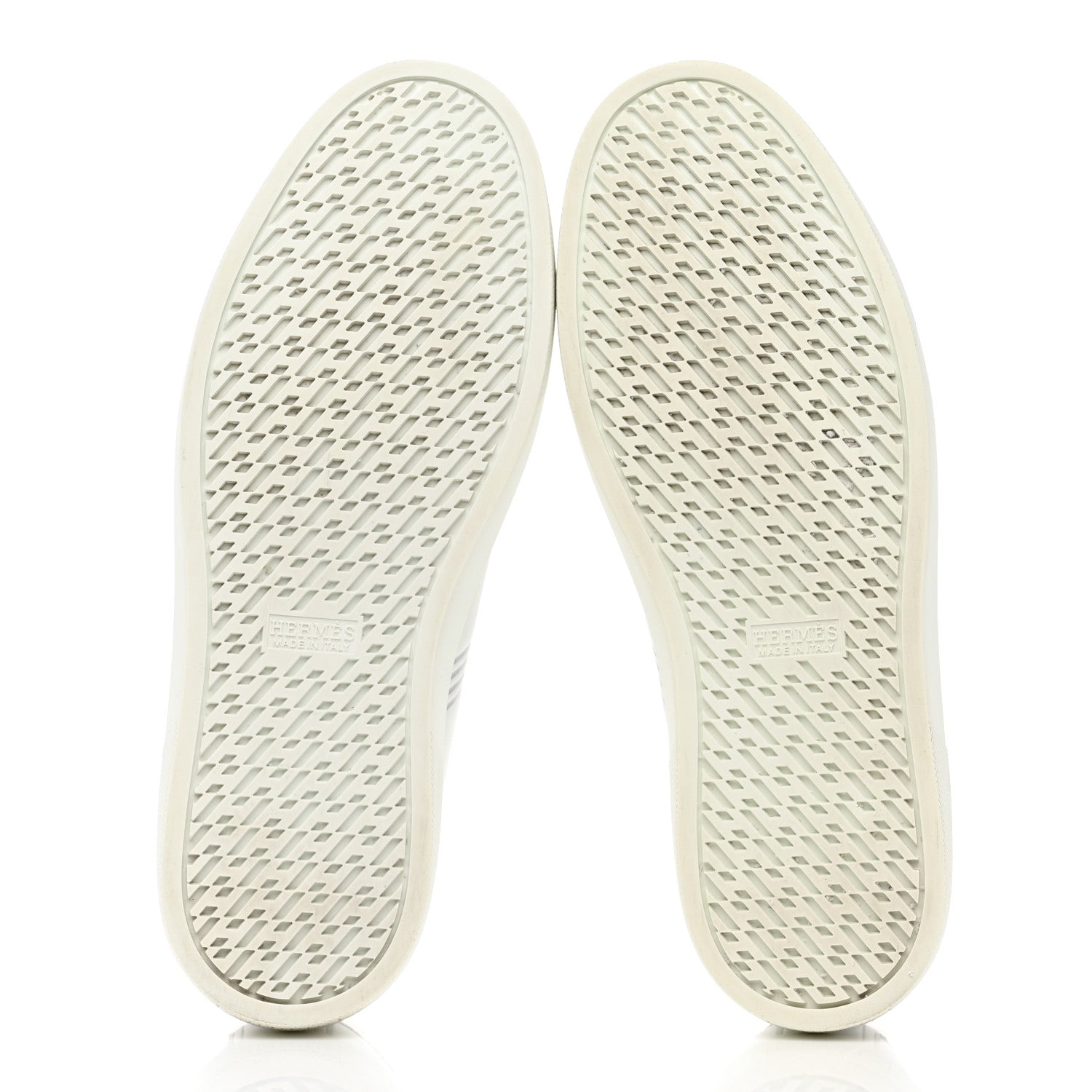 Hermes Calfskin Womens Advantage Sneakers 39 White Gris Argente 5 of 9