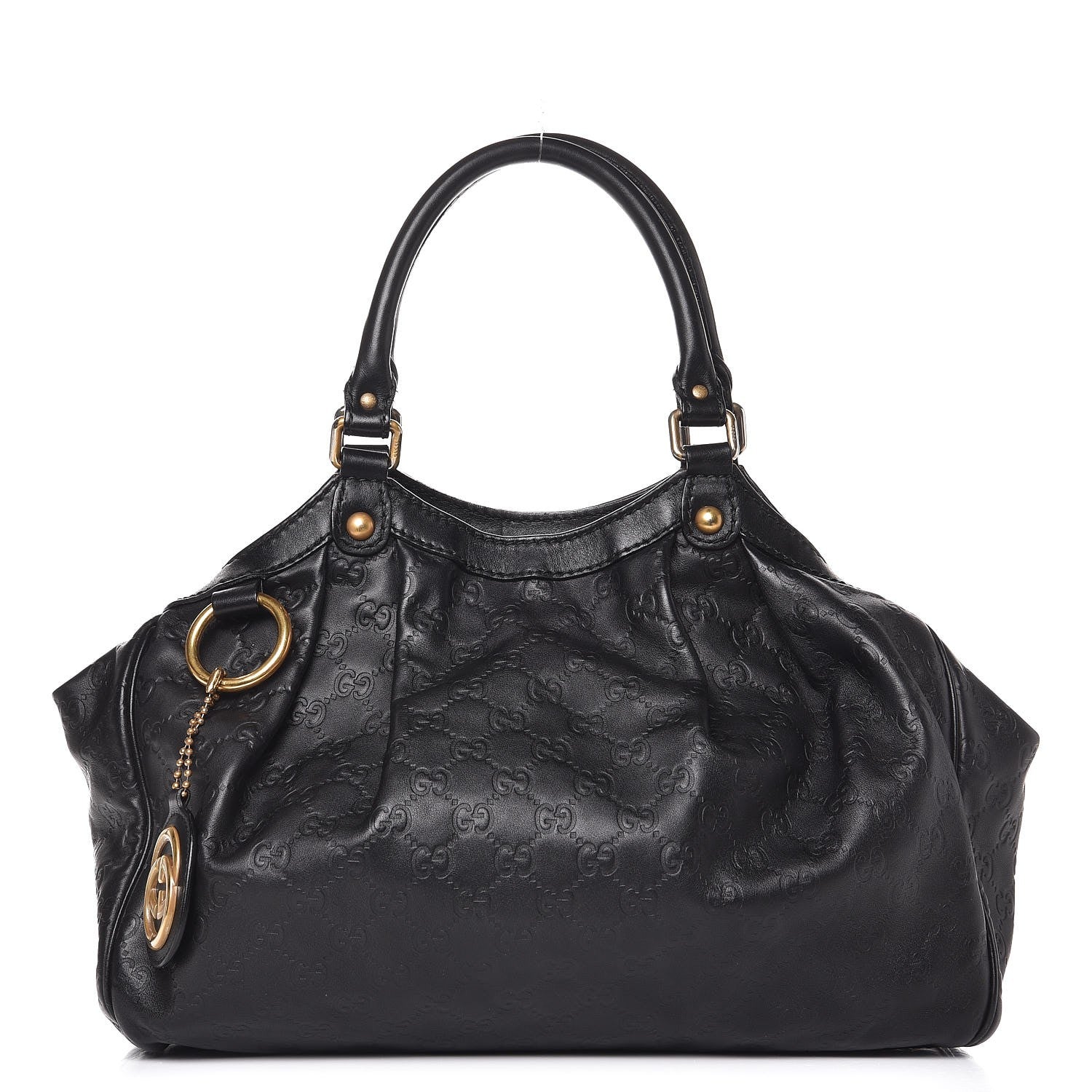 Gucci Guccissima Medium Sukey Tote Black 1 of 7