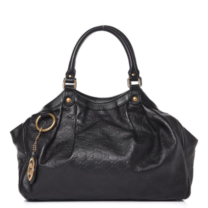 Gucci Guccissima Medium Sukey Tote Black 1 of 7
