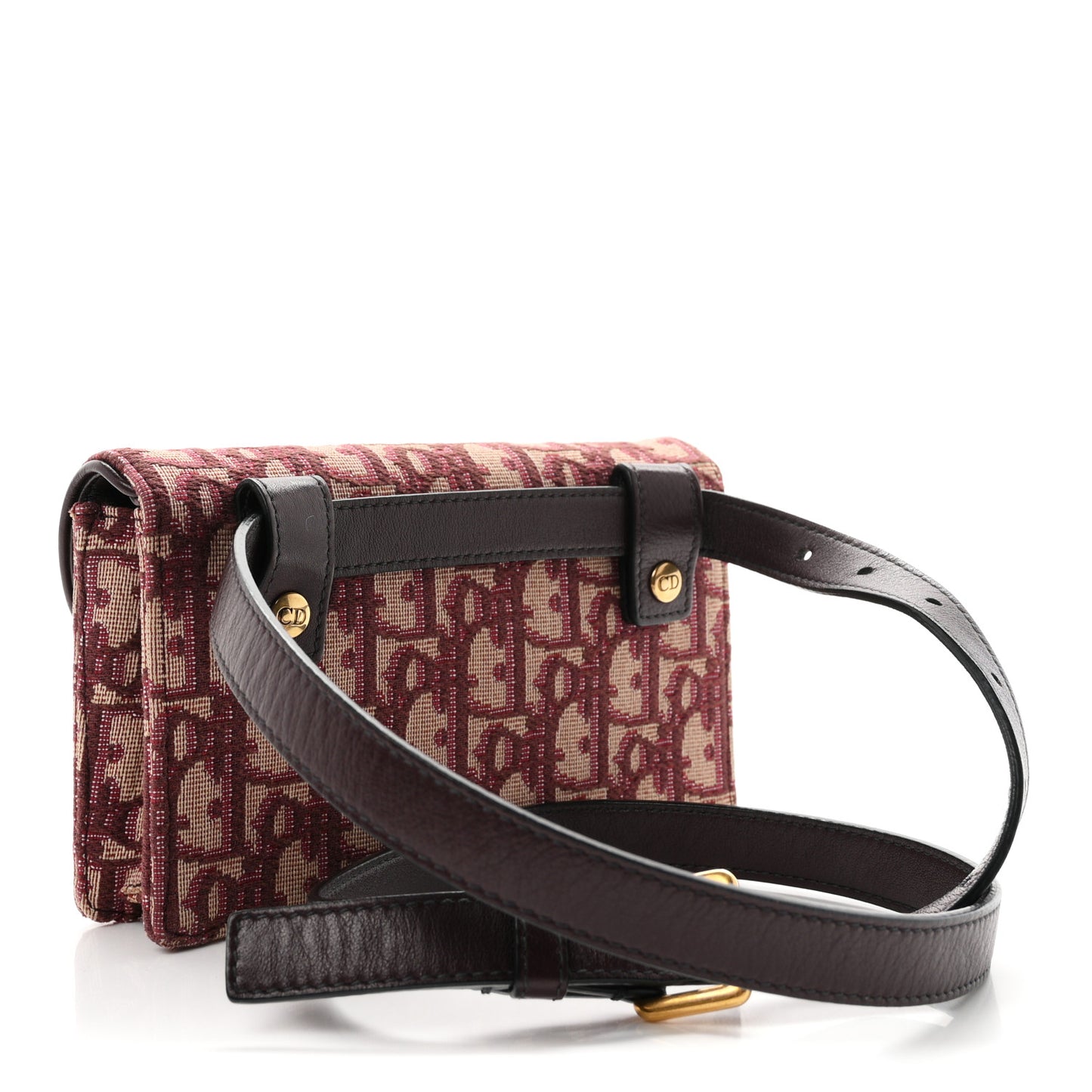 Oblique Saddle Belt Bag Bordeaux