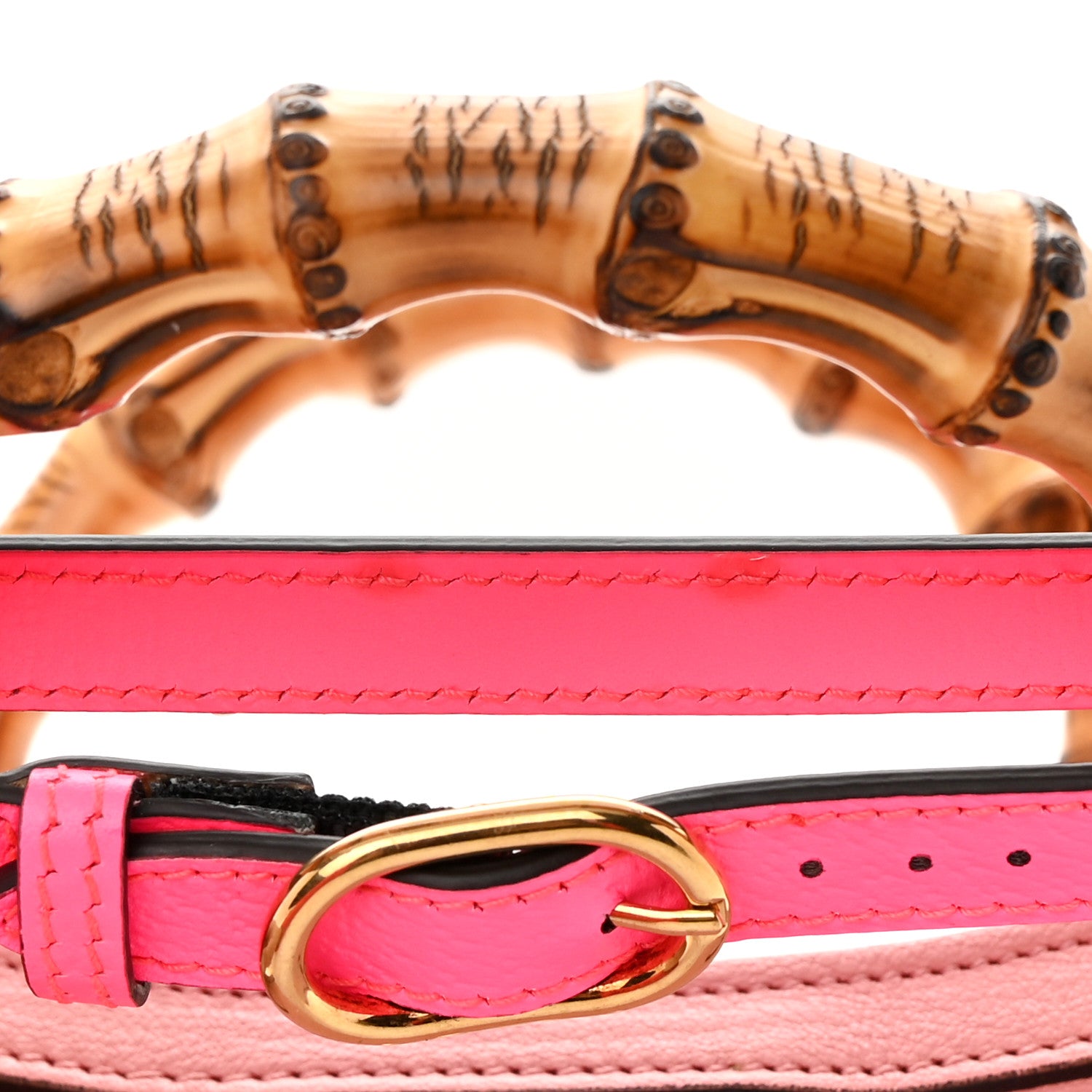 Gucci Wonka Grain Calfskin Mini Diana Tote Bag Wild Rose Fuxia Fluo 15 of 16
