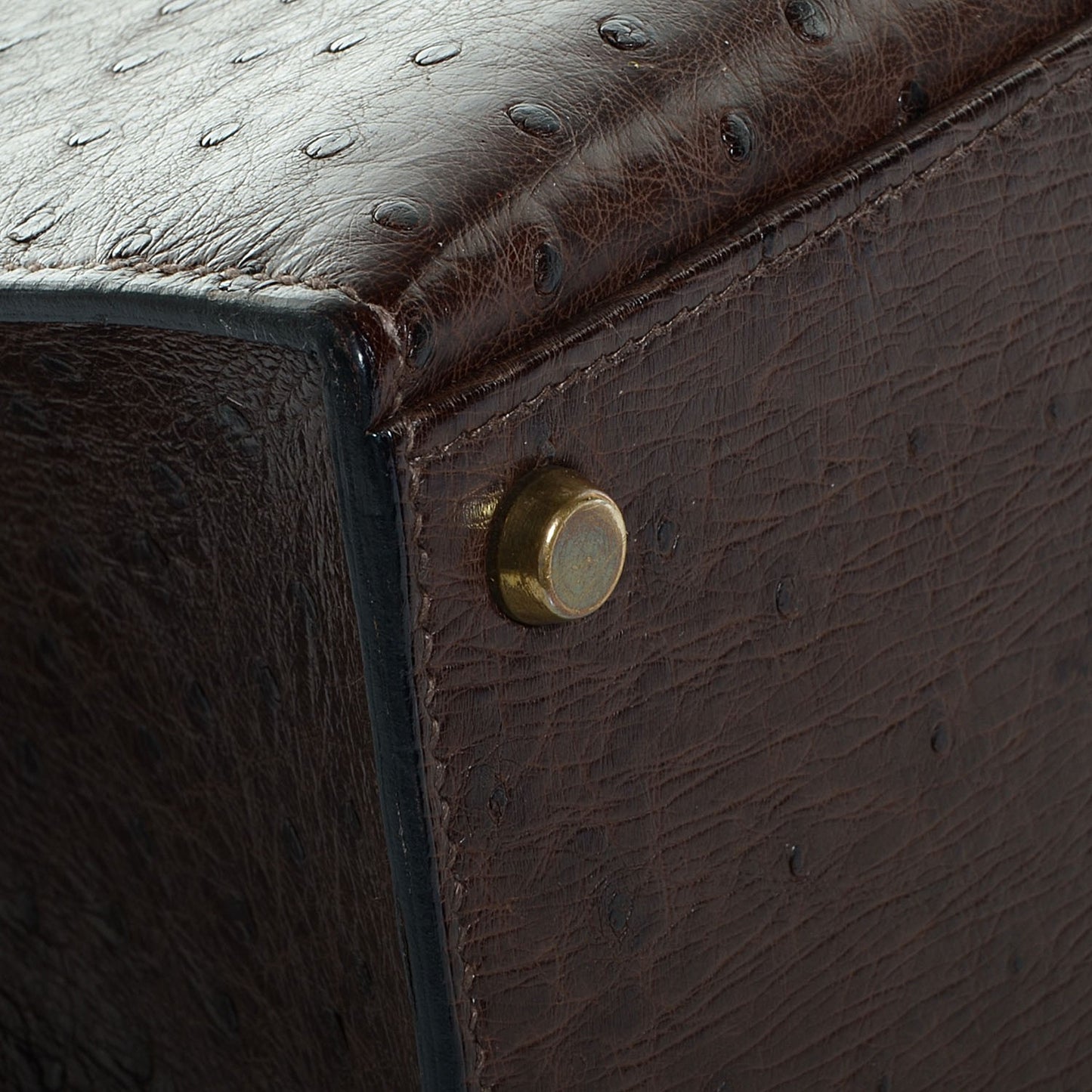 Ostrich Kelly Sellier 32 Chocolate