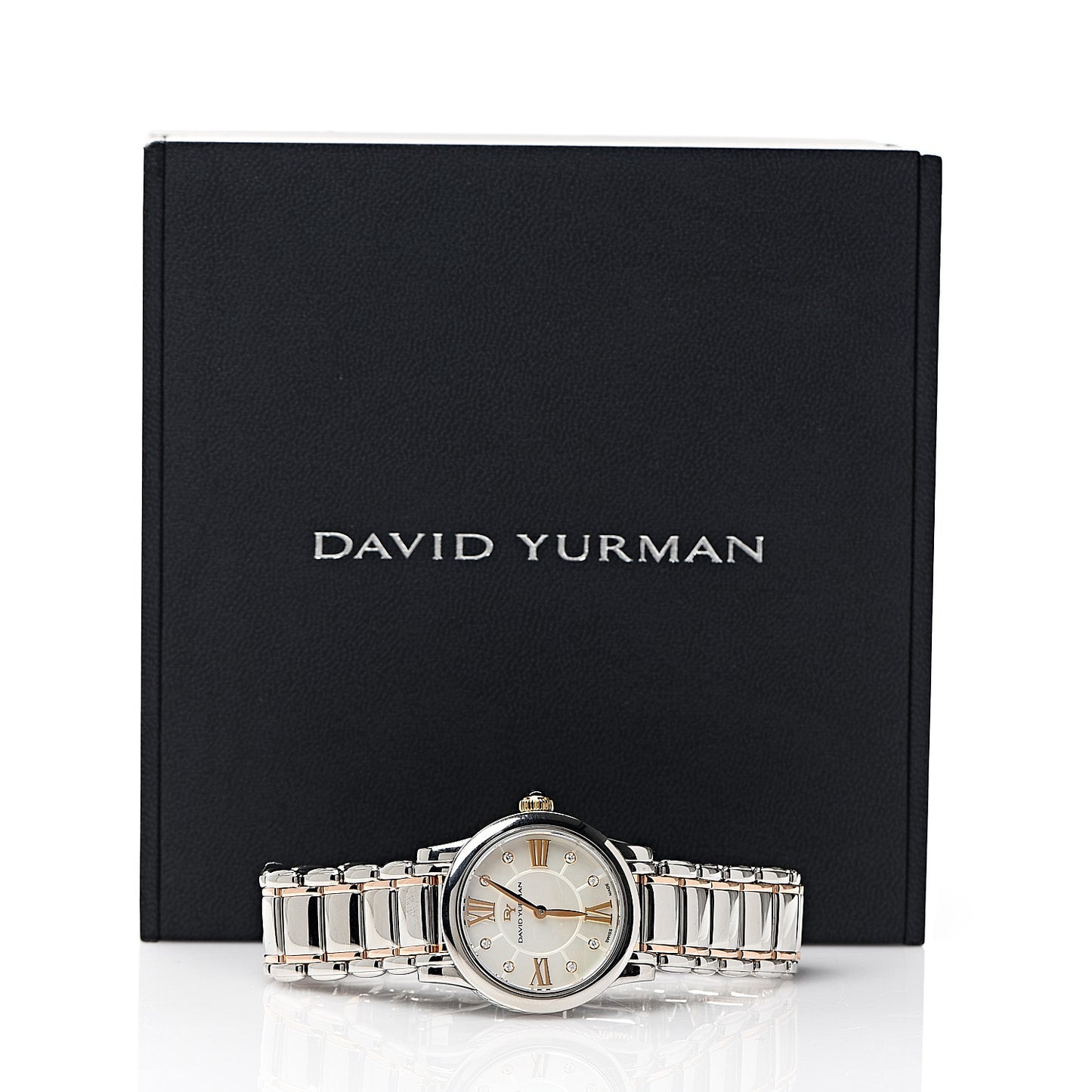 Stainless Steel 18K Yellow Gold Diamond Mother of Pearl 30mm Classic Quartz Watch