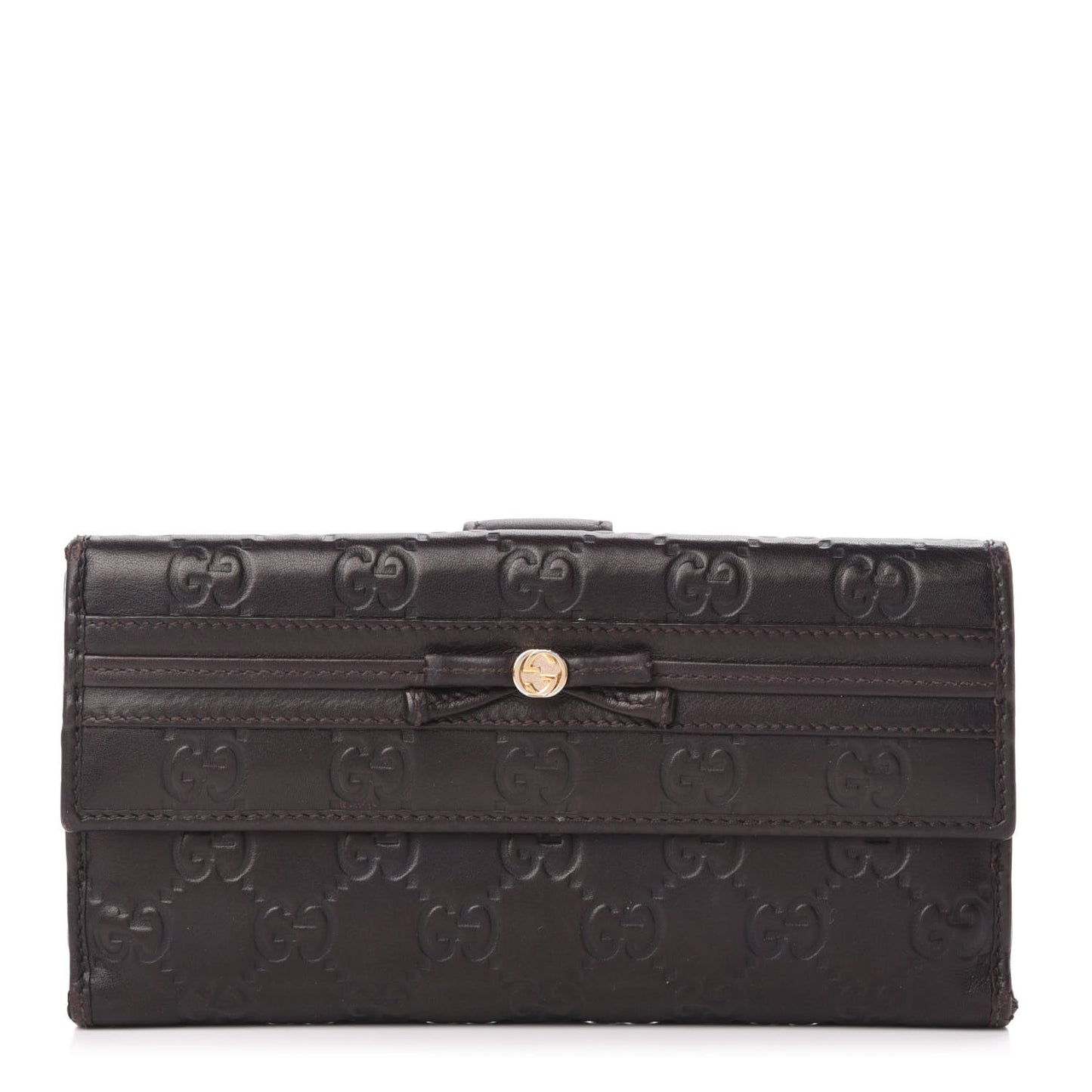 Guccissima Mayfair Continental Wallet Dark Brown