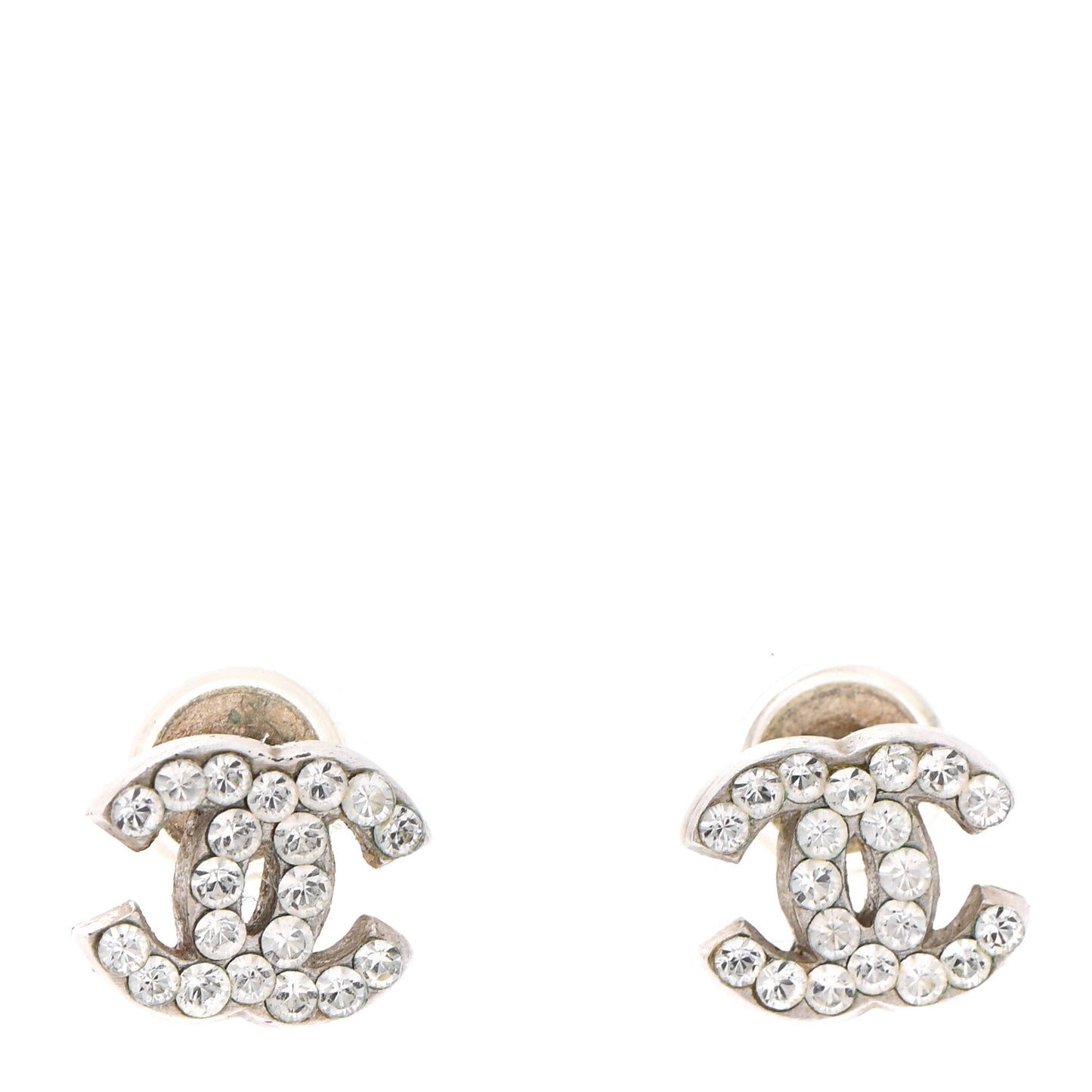 Crystal Mini Timeless CC Earrings Silver