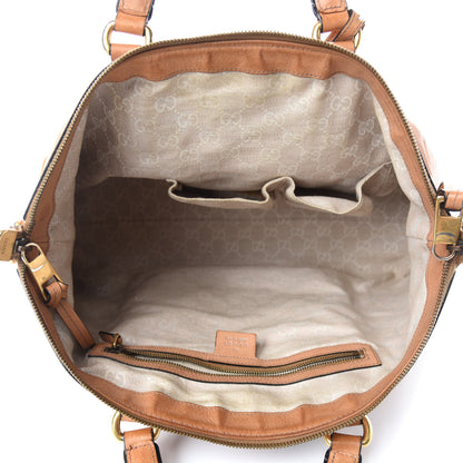 Gucci Calfskin Web Medium Rania Top Handle Bag Khaki 5 of 20