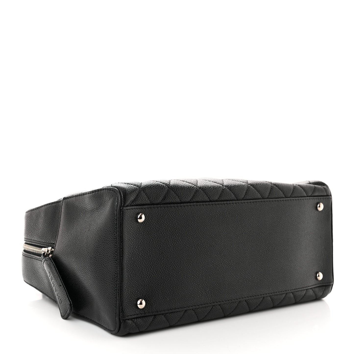 Caviar Quilted Bowler Black